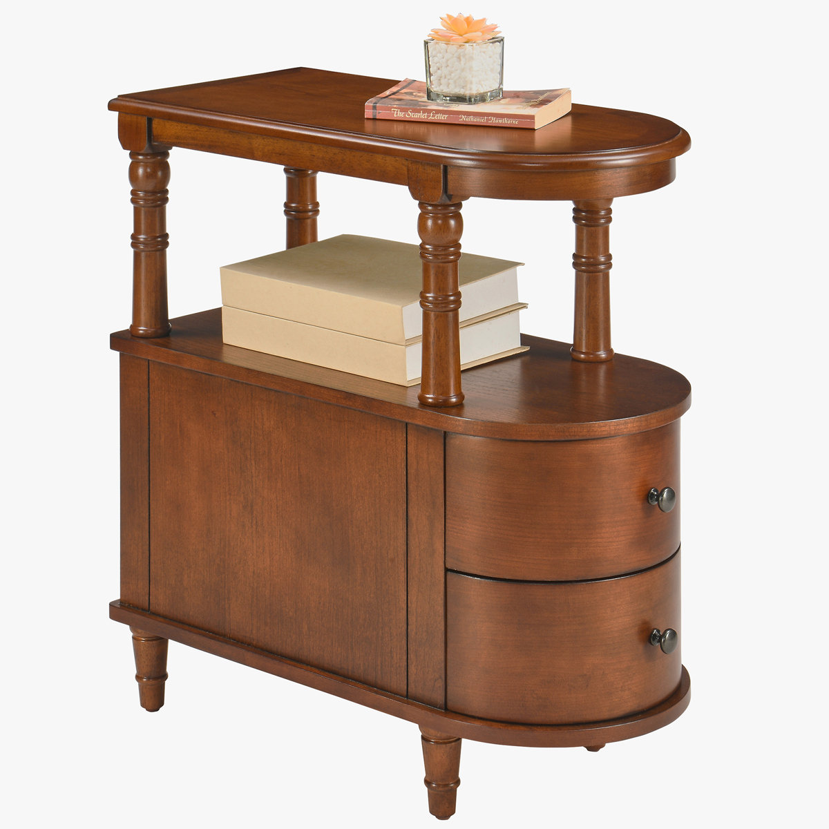 Ophelia &amp; Co. Wood Narrow End Table With Drawers And Shelf &amp; Reviews ...